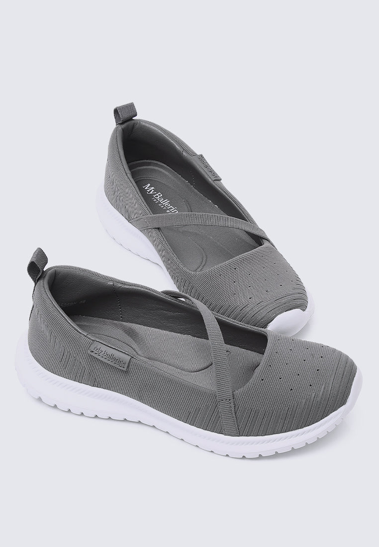 The Easy Comfy Flats In Grey