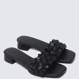 Corinne Comfy Sandals In Black