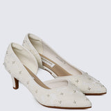 Kassia Comfy Heels In Ivory