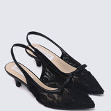 Cyanelle Comfy Heels In Black