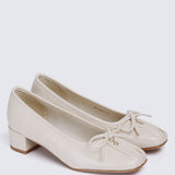 Estelle Comfy Heels In Beige