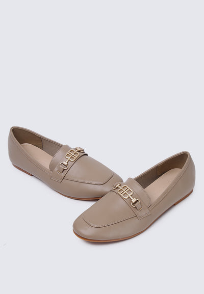 Britt Comfy Loafers In Taupe