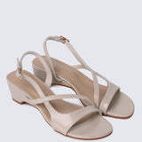 Yeemi Comfy Heels In Beige