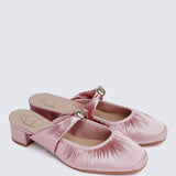 Loue Comfy Heels In Pink