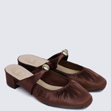 Loue Comfy Heels In Coffee