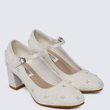 Candrea Comfy Heels In Ivory