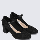 Candrea Comfy Heels In Black