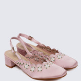 Anastasia Comfy Heels In Pink