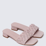 Corinne Comfy Sandals In Nude Pink