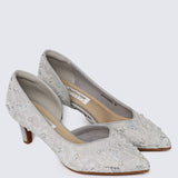 Kassia Comfy Heels In Silver