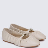 Rowena Comfy Ballerina In Almond