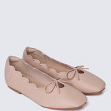 Clarimond Comfy Ballerina In Nude Pink