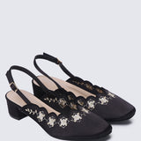 Anastasia Comfy Heels In Black