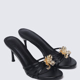 Eternal Blossom Comfy Heels In In Black