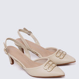 Portia Comfy Heels In Beige