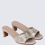 Katarina Comfy Heels In Champagne
