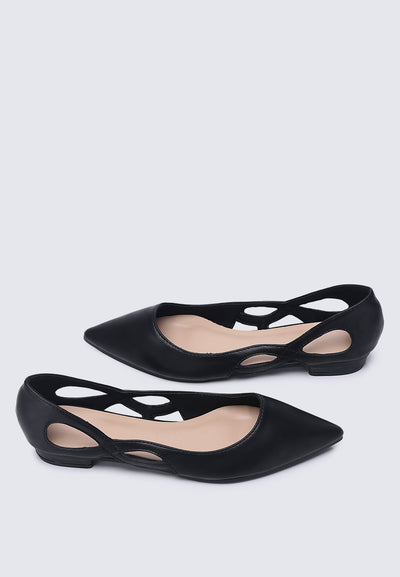 Eloise Comfy Flats In Black