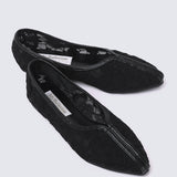 Peony Comfy Ballerina In Black