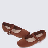 Faye FlexFit Comfy Ballerina In Brown