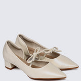 Vivienne Comfy Heels In Ivory