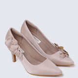 Madeleine Comfy Heels In Nude Pink