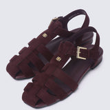 Choco Mousse Comfy Sandals In Burgundy
