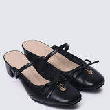 Cocoa Crème Comfy Heels In Black