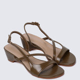 Yeemi Comfy Heels In Taupe