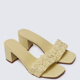 Cyrene Comfy Heels In Butter
