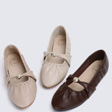 Rowena Comfy Ballerina In Almond