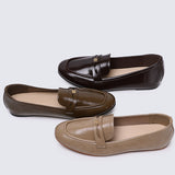 Noa Comfy Loafers In Olive