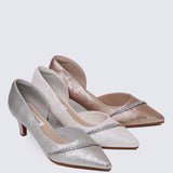 Dahlina Comfy Heels In Silver