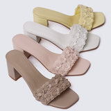 Cyrene Comfy Heels In Butter