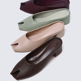 Lani Comfy Heels In Sage Green