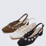 Anastasia Comfy Heels In Coffee