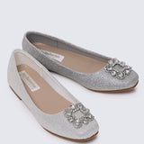 Maribel Comfy Ballerina In Silver