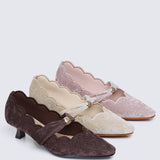 Sarah Comfy Heels In Beige