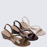 Yeemi Comfy Heels In Beige