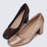 Pauline Comfy Heels In Rose Gold