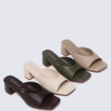 Nami Ultra WideFit Comfy Heels In Olive