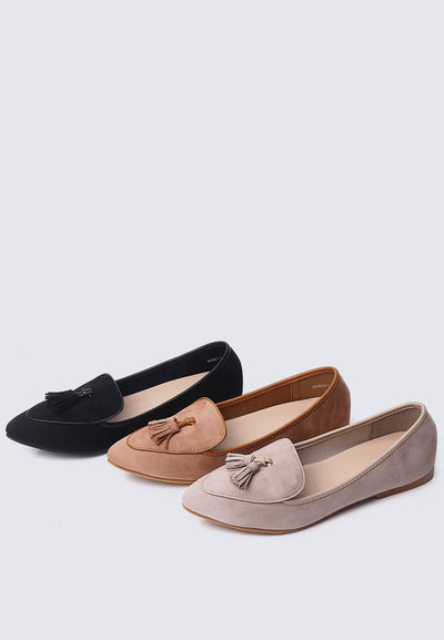 Piper Comfy Loafers In Tan