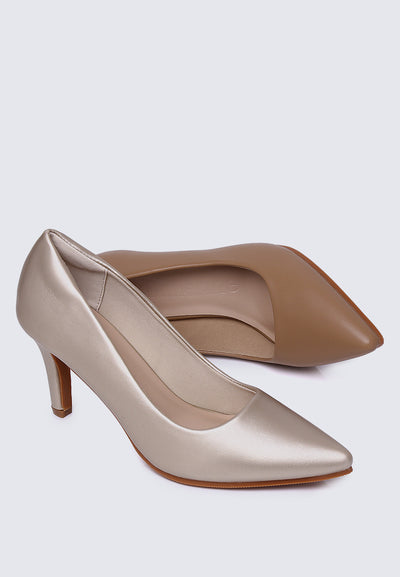 Ashley Comfy Pumps In Gold