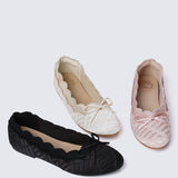Beatrix Comfy Ballerina In Beige