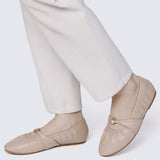 Rowena Comfy Ballerina In Tan