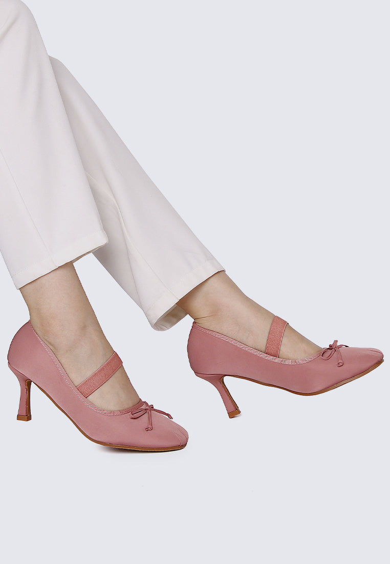 Eleanor Comfy Heels In Dusty Rose