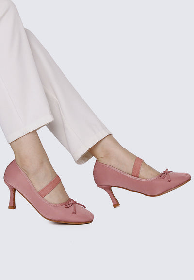 Eleanor Comfy Heels In Dusty Rose