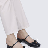 Cocoa Crème Comfy Heels In Black