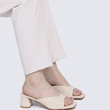 Nami Ultra WideFit Comfy Heels In Beige
