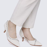 Dahlia Comfy Pumps In White
