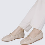 Rowena Comfy Ballerina In Almond